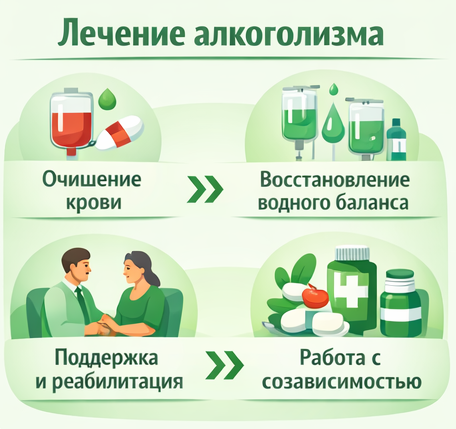 лечение алкоголизма в Лисках этапы